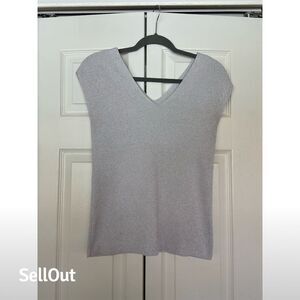 Talbots Women's Shimmery Sleeveless V-Neck Tank Top Size S Multicolor